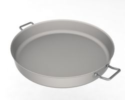 Edelstahlpfanne 60cm für Hockerkocher - Bild 0 Edelstahlpfanne 60cm für Hockerkocher