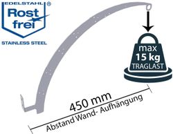 ChattenGlut Designer Edelstahl Wandhalter (Lieferung ohne Stern!) - Bild 5 ChattenGlut Designer Edelstahl Wandhalter (Lieferung ohne Stern!) - Bild 5