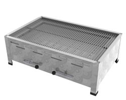 4er Tisch-Holzkohlebräter mit 3-fach verstellbarem Kohlekasten - Bild 0 4er Tisch-Holzkohlebräter mit 3-fach verstellbarem Kohlekasten