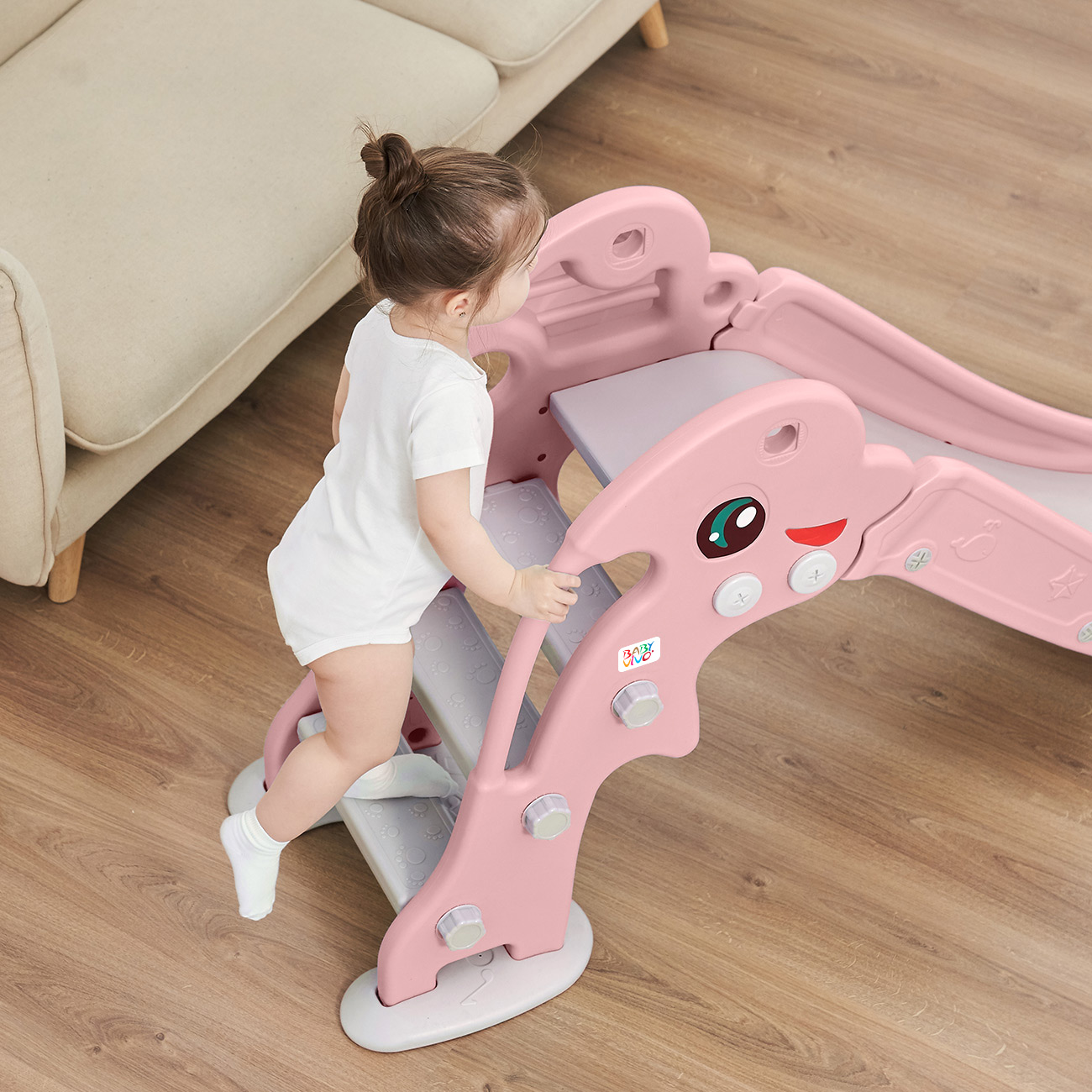 Toboggan pour Enfants Aire de Jeux 3 en 1 avec Balançoire,Portique Toboggan pour Enfants Aire de Jeux 3 en 1 avec Balançoire,Portique