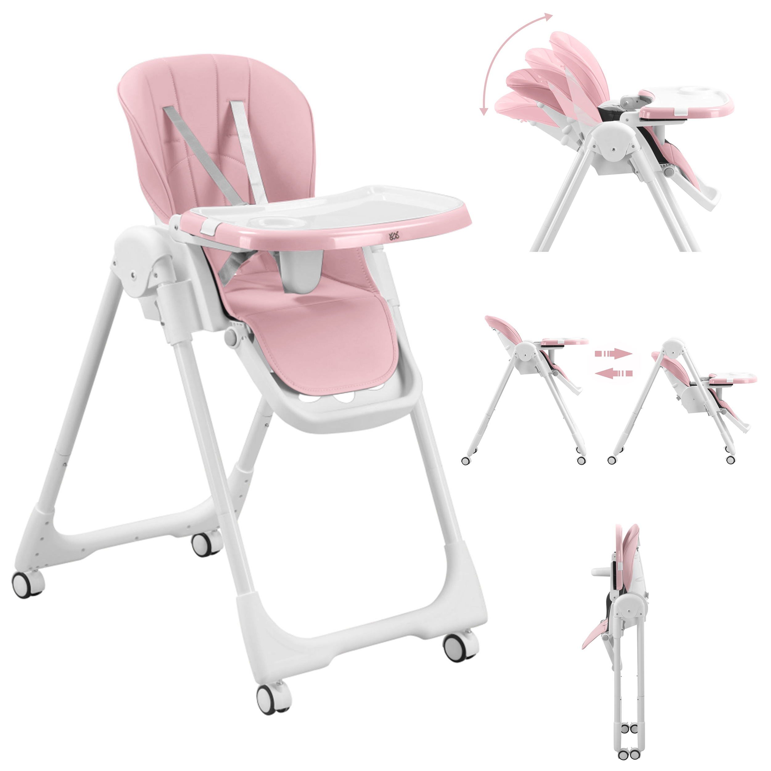 Baby Vivo Design Kinderhochstuhl aus Kunststoff - Tippy in Bubblegum | MA Trading