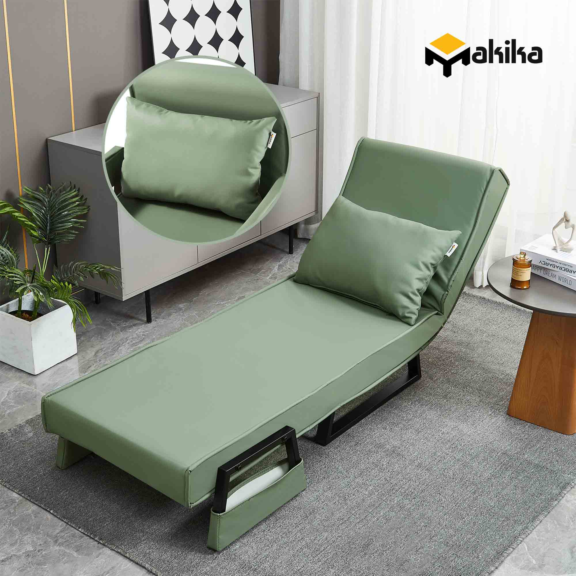 Makika Schlafsessel Schlafsofa Rio klappbar - in Grün | MA Trading