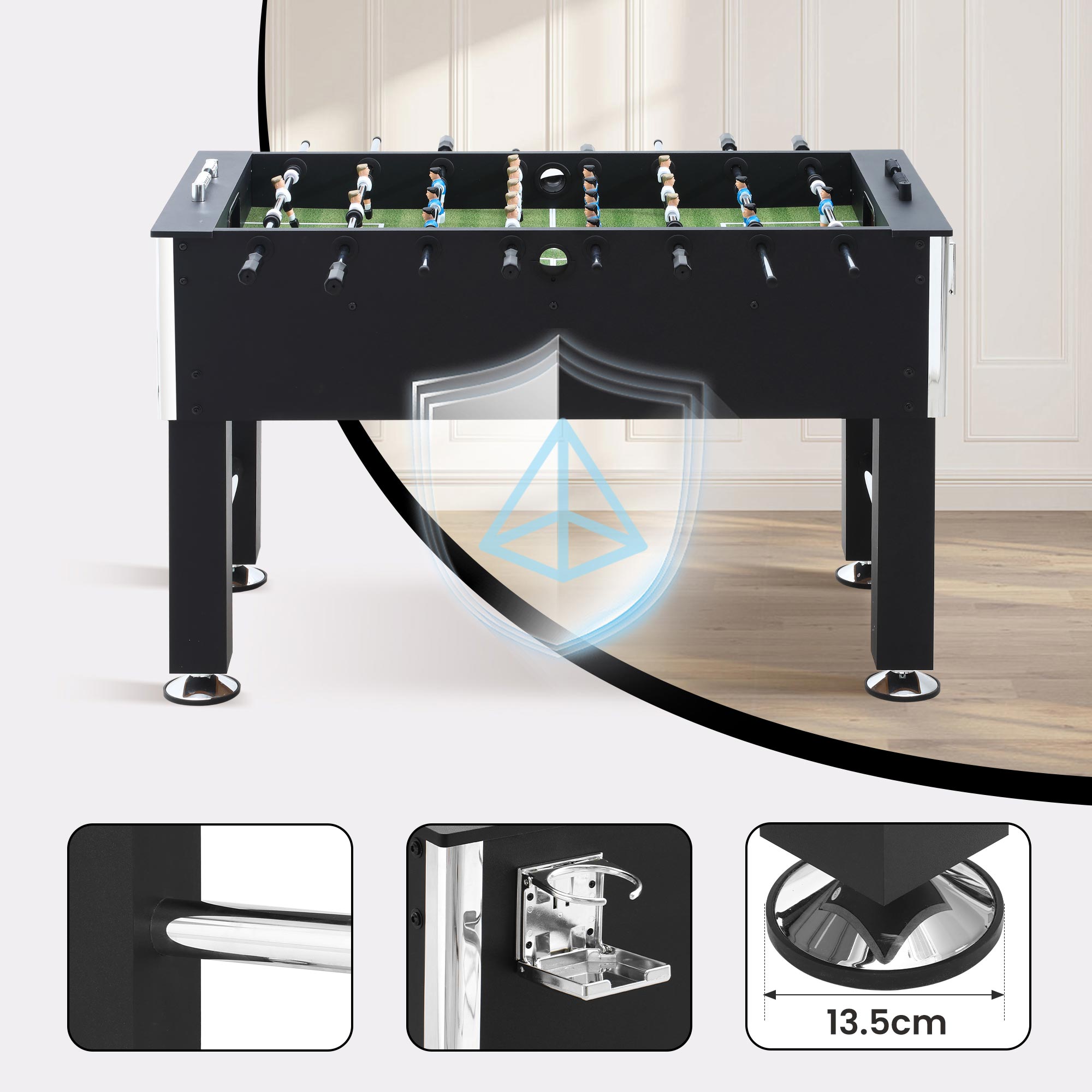 VEVOR TABLE DE Baby-foot Jeu Football de Table Taille Standard 140x73
