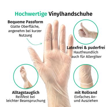 SF Vinylhandschuhe Transparent - Karton