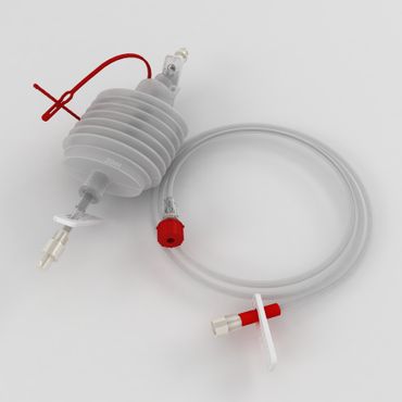 Low-Vakuum-System, Faltenbalg 350 ml, 1080 mm, Drehverbinder, RSV, ohne Beutel