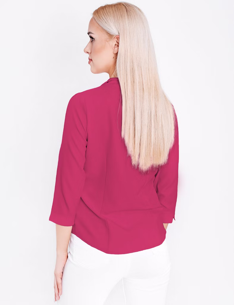 Damen Kelchkragenbluse 1205, Farbe: Pink