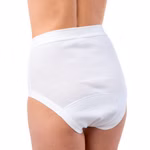 Damen Inkontinenz Slip Taillenslip weiß Produktansicht Rückseite Damen Inkontinenz Slip Taillenslip weiß Produktansicht Rückseite