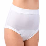 Damen Inkontinenz Slip Taillenslip weiß Produktansicht Vorderseite Damen Inkontinenz Slip Taillenslip weiß Produktansicht Vorderseite