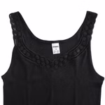 Damen Unterhemd schwarz mit feiner Spitze Damen Unterhemd schwarz mit feiner Spitze