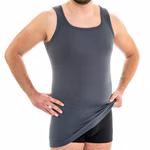 Herren Tank Top mit rechteckigem Ausschnitt graphit Herren Tank Top mit rechteckigem Ausschnitt graphit