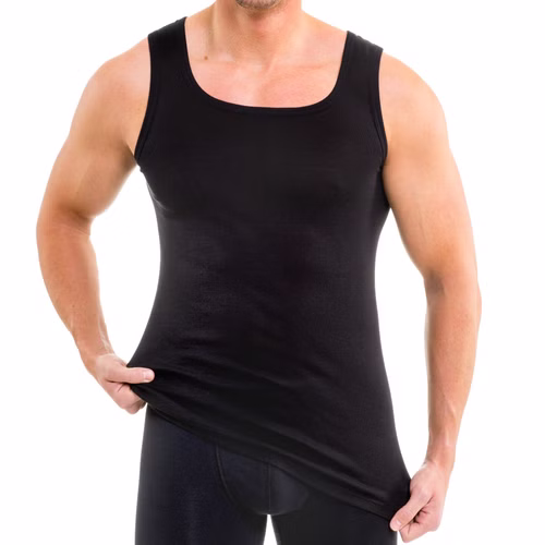 Herren Tank Top mit rechteckigem Ausschnitt schwarz Herren Tank Top mit rechteckigem Ausschnitt schwarz