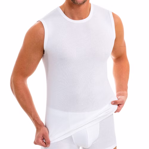 Herren Muskelshirts mit Rundhalsausschnitt weiß Herren Muskelshirts mit Rundhalsausschnitt weiß