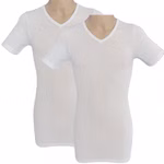 Extralanges Herren kurzarm Shirt weiß 2er