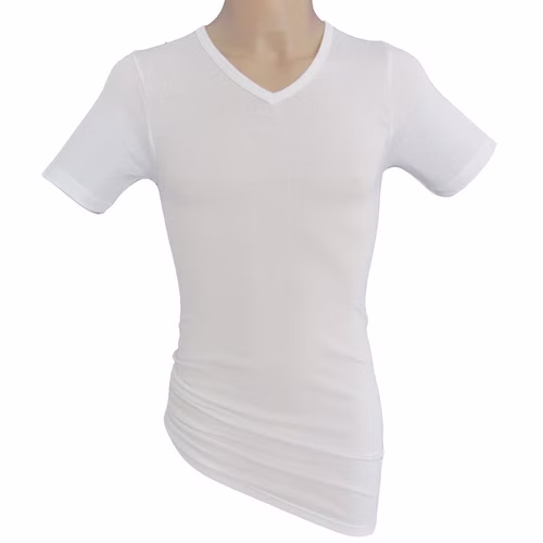 Extralanges Herren kurzarm Shirt weiß Extralanges Herren kurzarm Shirt weiß