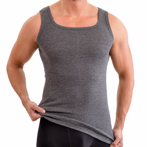 Herren Thermo Unterhemd anthrazit-meliert Herren Thermo Unterhemd anthrazit-meliert