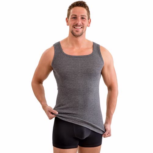 Herren Thermo Unterhemd anthrazit-meliert Herren Thermo Unterhemd anthrazit-meliert