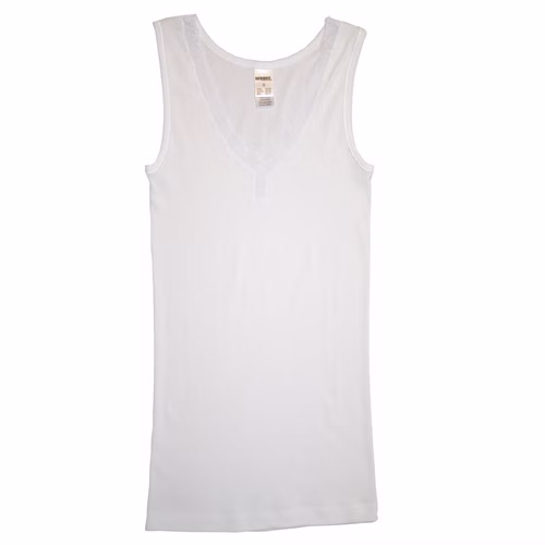 1732599-weiss.jpg HERMKO 1732599 Damen Longshirt mit Spitzenabschluss am V-Ausschnitt