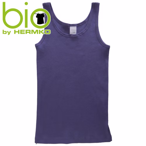 2000-lila-bio.jpg HERMKO 2000 3er Pack Mädchen Unterhemd aus Bio-Baumwolle