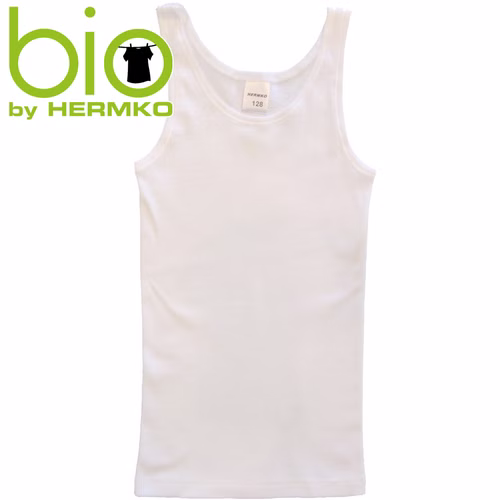 2000-weiss-bio.jpg HERMKO 2000 3er Pack Mädchen Unterhemd aus Bio-Baumwolle
