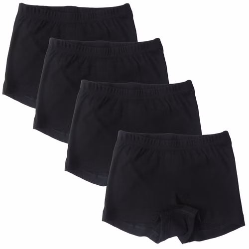 27104-2710-4er-schwarz.jpg HERMKO 2710 4er Pack Mädchen Pant Panty aus Bio-Baumwolle