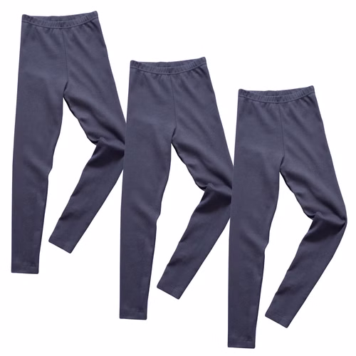 2720-marine-3er.jpg HERMKO 2720 3er Pack Kinder Legging unisex aus Bio-Baumwolle