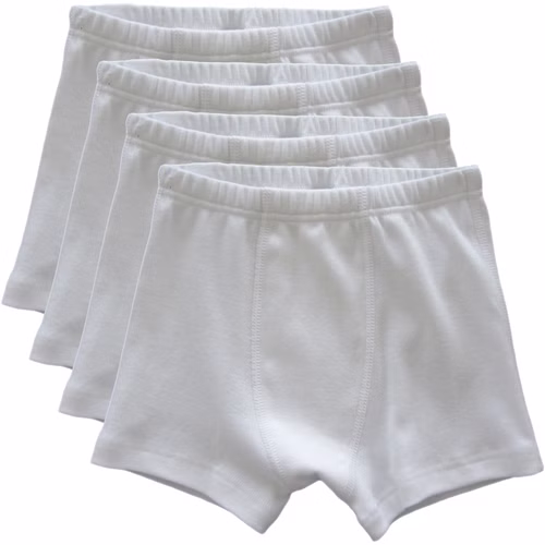 2900-weiss-4er.jpg HERMKO 2900 4er Pack Knaben Pant mit Bein aus Bio-Baumwolle