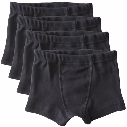 29004-2900-4er-schwarz.jpg HERMKO 2900 4er Pack Knaben Pant mit Bein aus Bio-Baumwolle