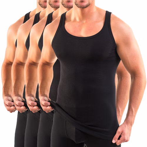 Herren Tank Top schwarz 4er Pack Herren Tank Top schwarz 4er Pack