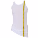 Extralanges Herren Tank Top mit Rundhalsausschnitt weiß