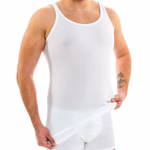 Extralanges Herren Unterhemd Rundhals weiß 3er Pack Extralanges Herren Unterhemd Rundhals weiß 3er Pack