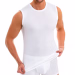 Herren Muskelshirt Rundhals weiß Herren Muskelshirt Rundhals weiß
