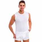 Herren Muskelshirt Rundhals weiß Herren Muskelshirt Rundhals weiß