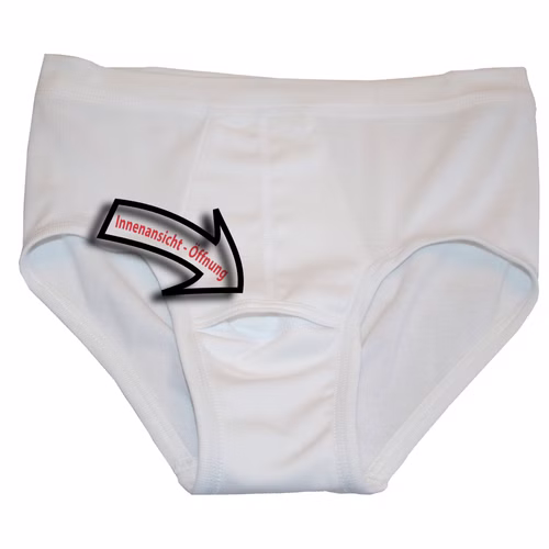 Herren Slip Innenansicht Öffnung weiß Herren Slip Innenansicht Öffnung weiß