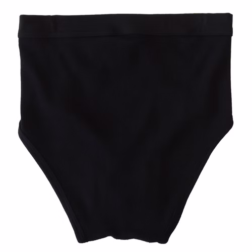 Herren Slip mit Eingriff Doppelripp schwarz hinten Herren Slip mit Eingriff Doppelripp schwarz hinten