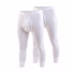 Herren 3/4-lange Unterhose Bio-Baumwolle Weiß Herren 3/4-lange Unterhose Bio-Baumwolle Weiß