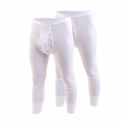 Herren 3/4-lange Unterhose Bio-Baumwolle Weiß Herren 3/4-lange Unterhose Bio-Baumwolle Weiß