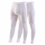 Herren lange Unterhose Bio Baumwolle Doppelripp weiß Herren lange Unterhose Bio Baumwolle Doppelripp weiß