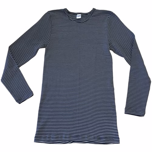 Herren Thermo langarm Shirt Rundhals gestreift Marine Ringel Herren Thermo langarm Shirt Rundhals gestreift Marine Ringel