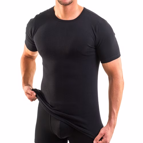 Herren kurzarm Shirt Rundhals schwarz Herren kurzarm Shirt Rundhals schwarz