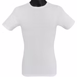 Herren kurzarm Shirt Rundhals weiß