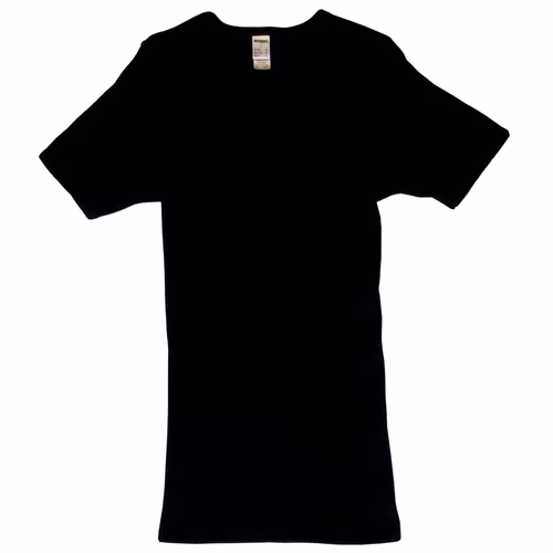 3842-herren-kurzarm-shirt-vorderseite.jpg HERMKO 3842 Herren kurzarm Shirt Doppelripp, Rundhals Bio-Baumwolle