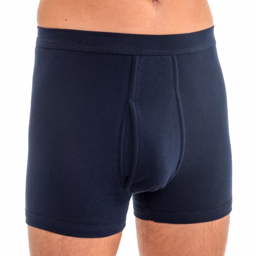 3940-marine1_1.jpg HERMKO 3940 3er Pack Herren Pagen mit Eingriff mit Weichbund aus 100% Bio-Baumwolle