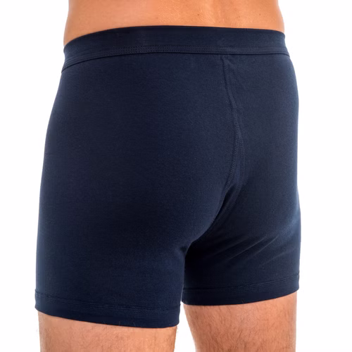 3940-marine2_1.jpg HERMKO 3940 3er Pack Herren Pagen mit Eingriff mit Weichbund aus 100% Bio-Baumwolle