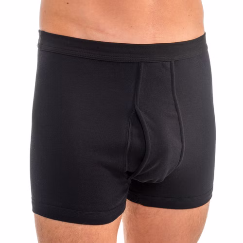 3940-schwarz1.jpg HERMKO 3940 3er Pack Herren Pagen mit Eingriff mit Weichbund aus 100% Bio-Baumwolle