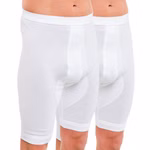 HERMKO 3980 2er Pack Herren Longpant mit Eingriff mit Weichbund aus 100% Bio-Baumwolle