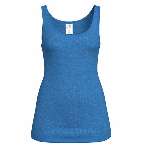 Damen Achselhemd aus Wolle / Tencel enzianblau Damen Achselhemd aus Wolle / Tencel enzianblau