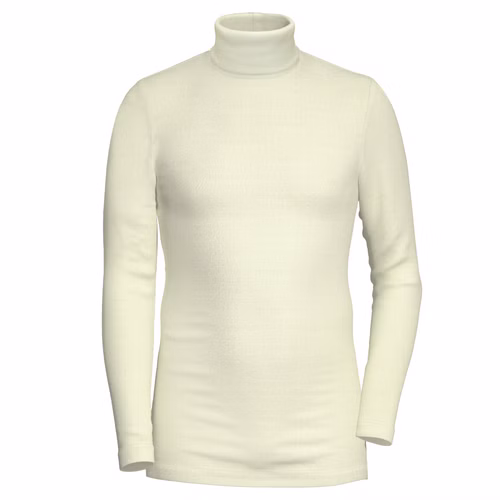 Herren langarm Rolli aus Merinowolle in natur Herren langarm Rolli aus Merinowolle in natur