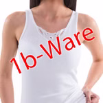 Damen 1b-Ware Trägerhemd mit Motiv Spitze am Ausschnitt Damen 1b-Ware Trägerhemd mit Motiv Spitze am Ausschnitt