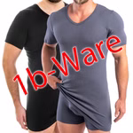 HERMKO 44164887 3er Pack Herren Kurzarm Shirts extralang (+10cm) 1b-Ware mit kleinen Fehlern