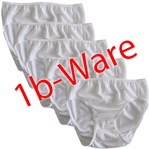 442530--weiss2.jpg HERMKO 442530 5er Pack Mädchen Slips 1b-Ware Gr. 116